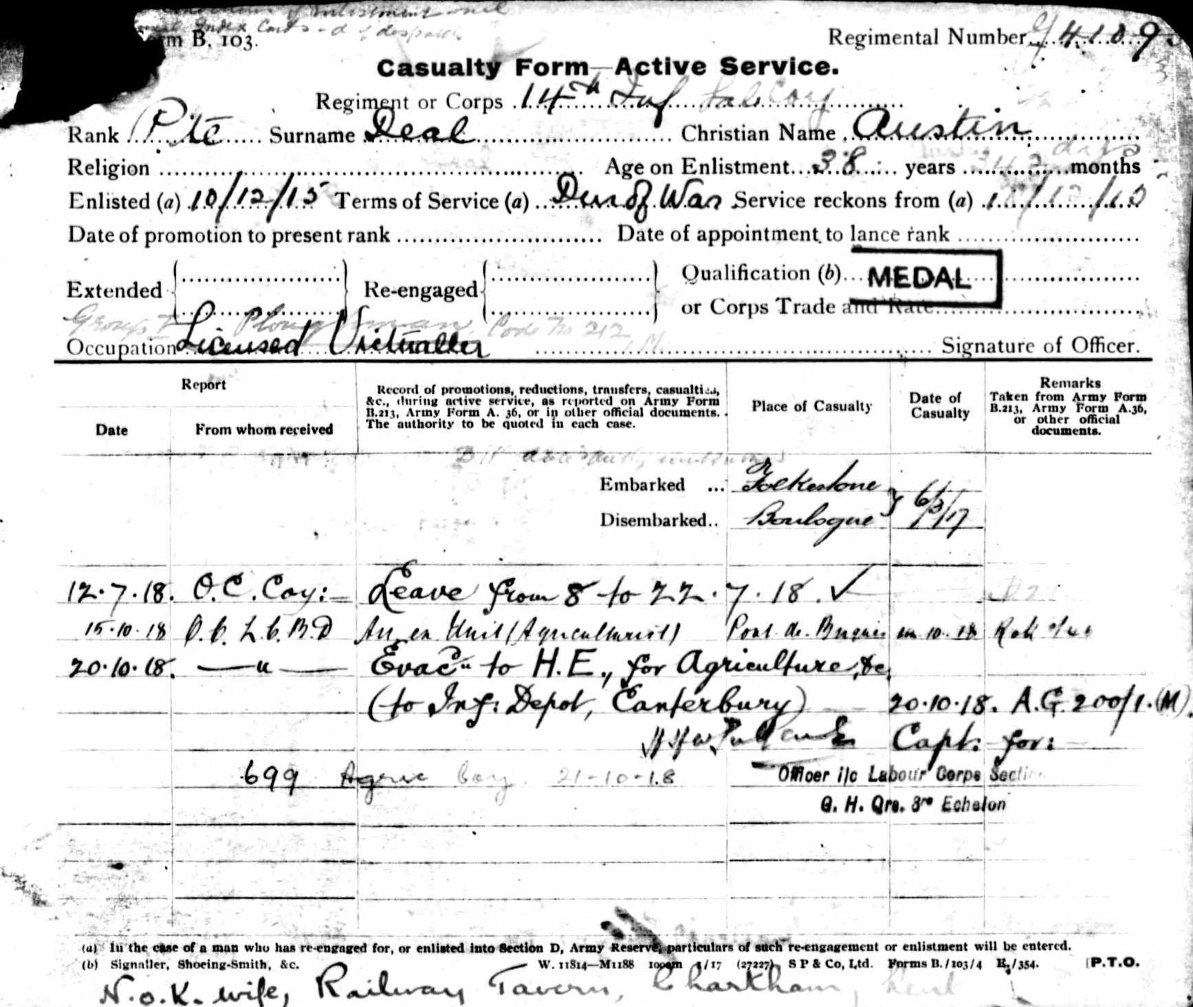 Austin Deal - WWI Record - Page 3