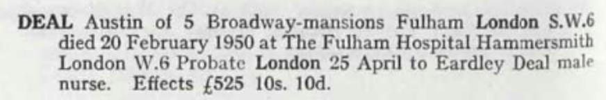 Austin Deal - Probate Record